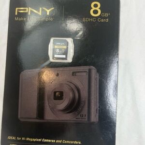 New PNY PREMIUM 8GB SDHC Card Class 4 Flash Memory Card 2hr HDVideo P-SDHC8G4-EF